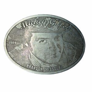 Men's Mickey Gilley Silver Belt Buckle